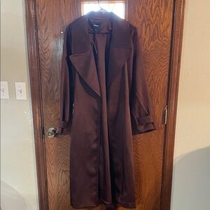 Express Long Brown Trench Coat